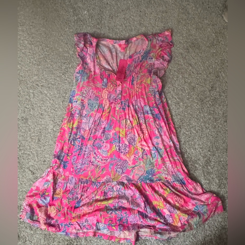 Lilly Pulitzer Pink and Blue Patterned Dress